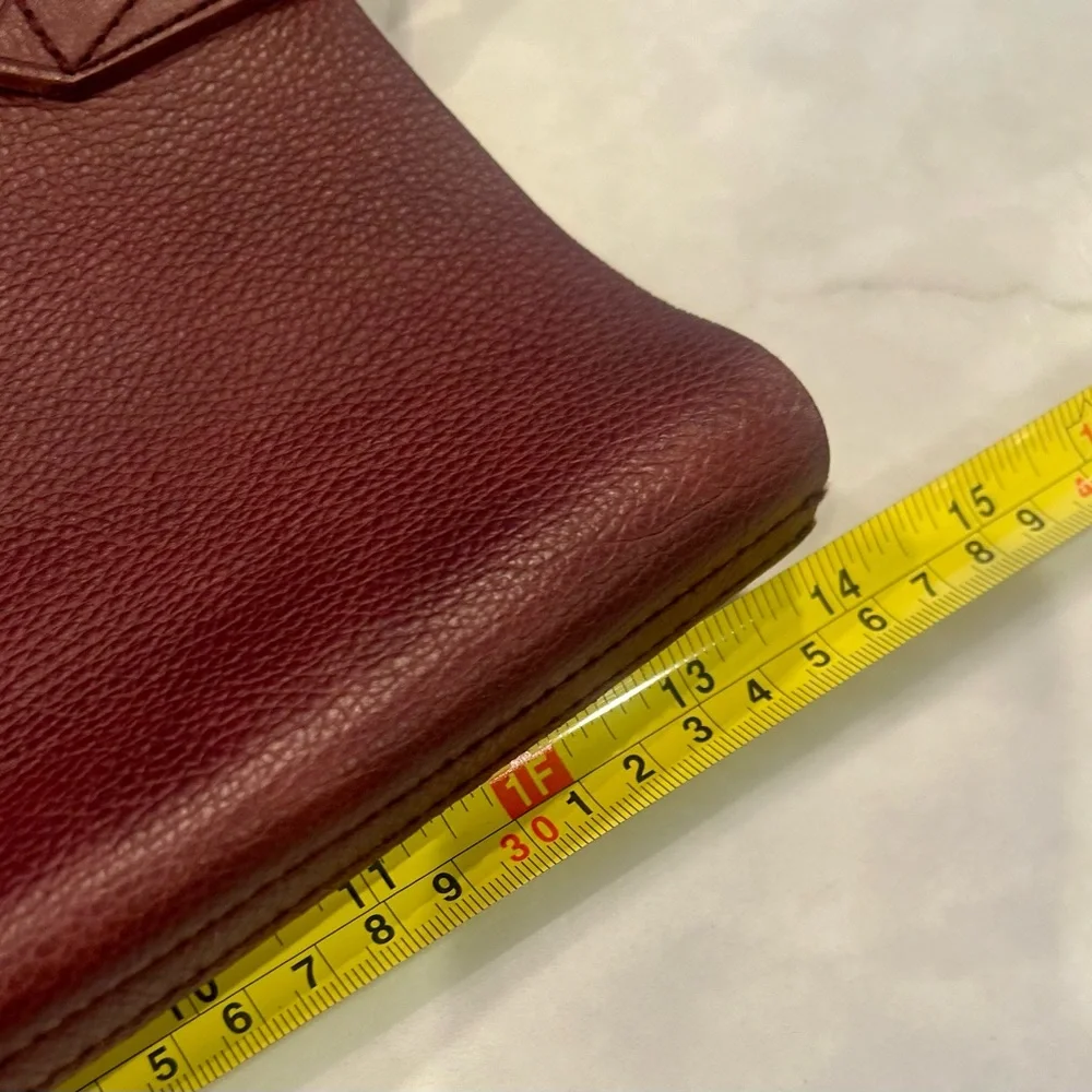 Madewell Burgundy Leather Tote Bag - Picture 10 of 11
